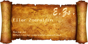 Eiler Zseraldin névjegykártya